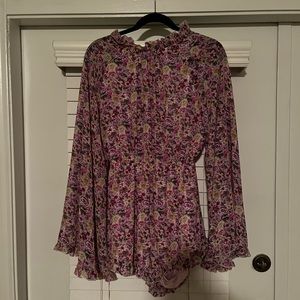 70s Style Floral Romper